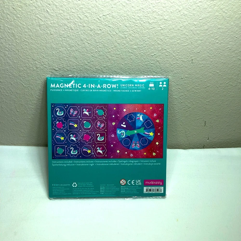 Unicorn Magic 4-in-a-Row Magnetic Board Game‎ Perfect for travel Kids 5 To 10